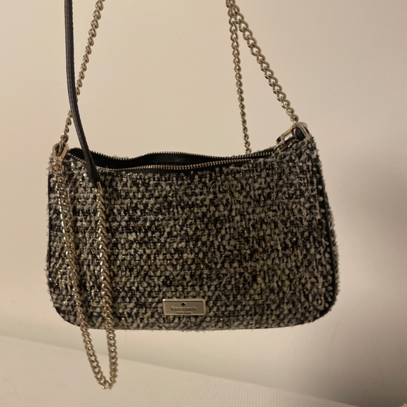 Kate Spade Kiki Convertible Crossbody Sling Bag in Shimmer Tweed. - Picture 6 of 10